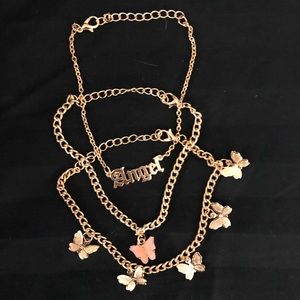 Angel butterfly anklet set.